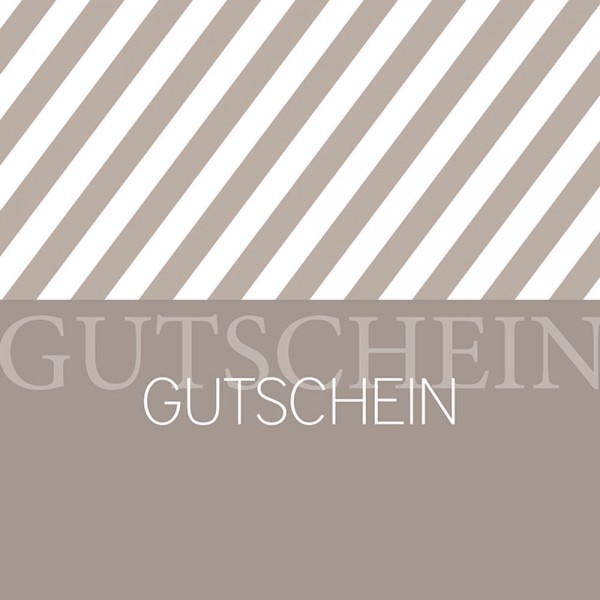 Gutschein-Klappkarte Stripes beige