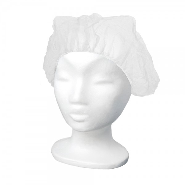 Kopfbedeckung Cap B weiß 52 cm mit Gummizug