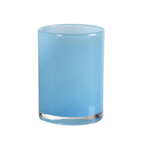 DUNI Kerzenglas Silky 115 x 85 mm Blau